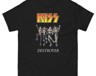 Kiss Destroyer Black Adult Classic T-shirt - Etsy