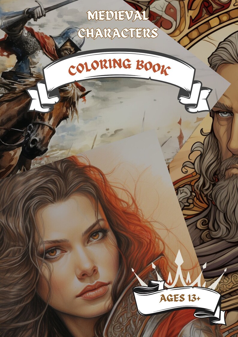 Medieval Fantasy Coloring Book for Teens and Adults Game of Thrones & Lord of the Rings Inspired ...
