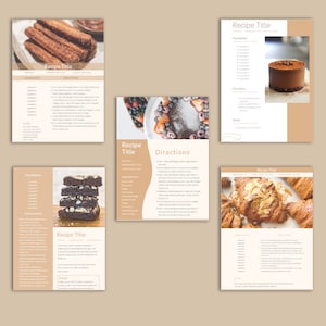 Editable Canva Cookbook Template | Customizable, 20 Pages | DIY Recipe Book Design