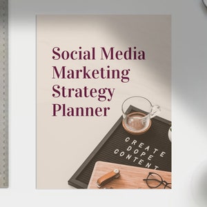 25+ Page Social Media Marketing Strategy Planner – Canva Template | Digital Marketing Plan | Small Business & Content Creator Organizer