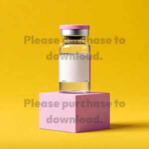 Minimalist Vial Bottle Mockup | High-Res Product Photo for Branding & Packaging Design