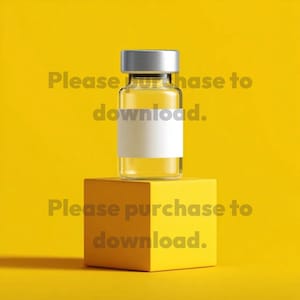 Minimalist Vial Bottle Mockup | High-Res Product Photo for Branding & Packaging Design
