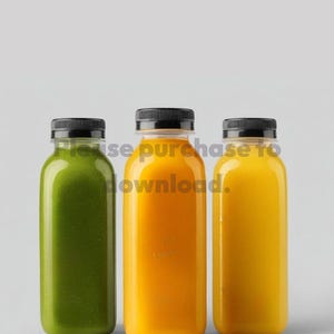 Fresh Juice Bottle Mockup | Cold Pressed Juice Design Template | Smoothie Packaging Mock Up | Digital Download Commercial Use