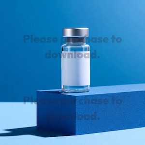 Minimalist Vial Bottle Mockup | High-Res Product Photo for Branding & Packaging Design