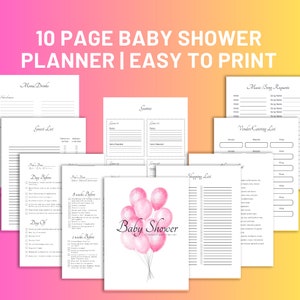 10-Page Baby Shower Planner | Easy to Print
