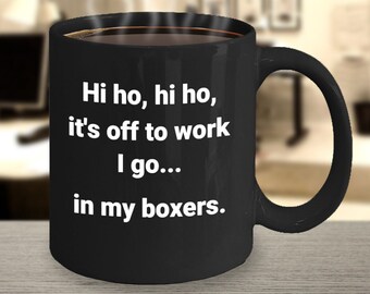Work from Home Gifts, Work from Home Mug, Remote Worker, Virtual Employee, Coworker Gift, Boss Gift, Mug for Coworker, Mug for Boss, Man WFH