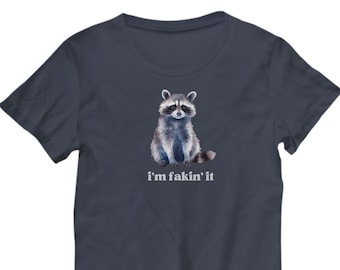 Raccoon Shirt, Raccoon, Raccoon Gifts, Cottage Core Shirt, Weird T Shirt, Trash Panda, Funny Raccoon Tshirt for Her, Gift for Raccoon Lover