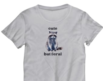 Raccoon Shirt, Raccoon, Raccoon Gifts, Cottage Core Shirt, Weird T Shirt, Trash Panda, Funny Raccoon Tshirt for Her, Gift for Raccoon Lover