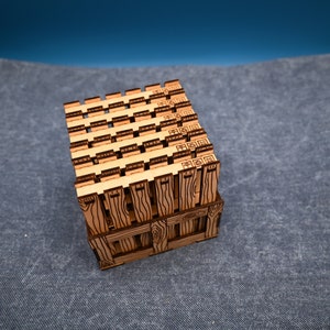 Set of six Pallet coasters miniature pallets to use for drinks with holder!