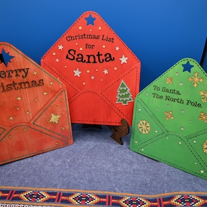 Handmade Wooden Letters to Santa Hanging Christmas Decoration