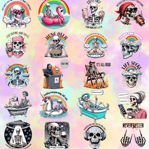 Funny Sarcastic Skeleton 20 PNG, Sarcastic Skull PNG Bundle, Funny Skeleton Sublimation, Skeleton Tshirt, Funny Skull PNG, Skull Tshirt