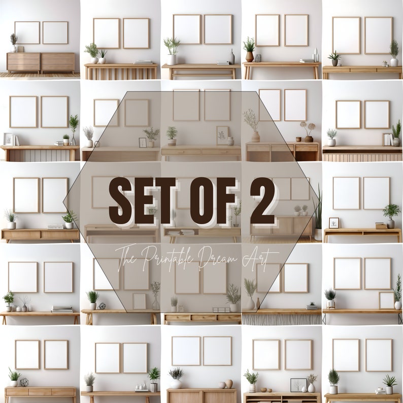 150 Wooden Frame Mockup Bundle, Wall Art Poster Mockup, Gallery Wall