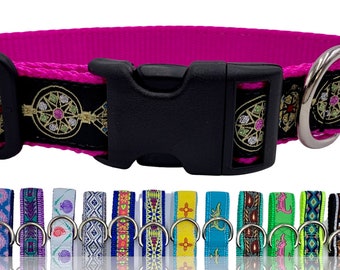 Queen Jewel on Fuchsia - 2,5 cm breites Hundehalsband