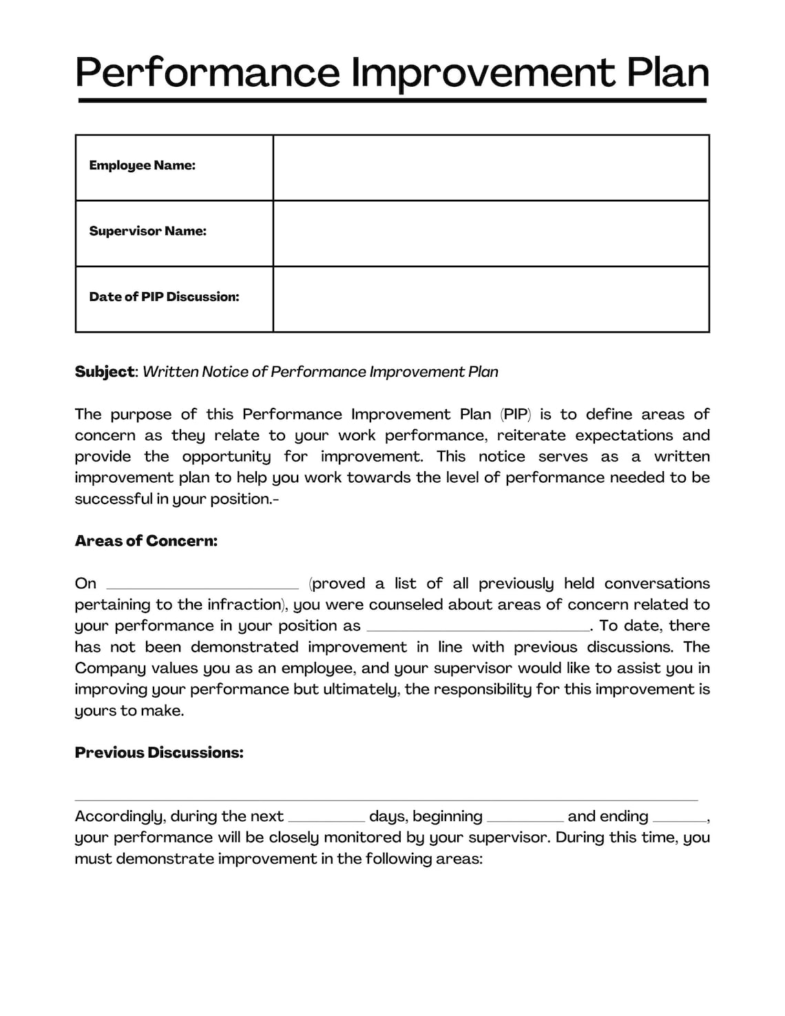 Employee Performance Improvement Plan Etsy Employee Performance Improvement Plan Etsy