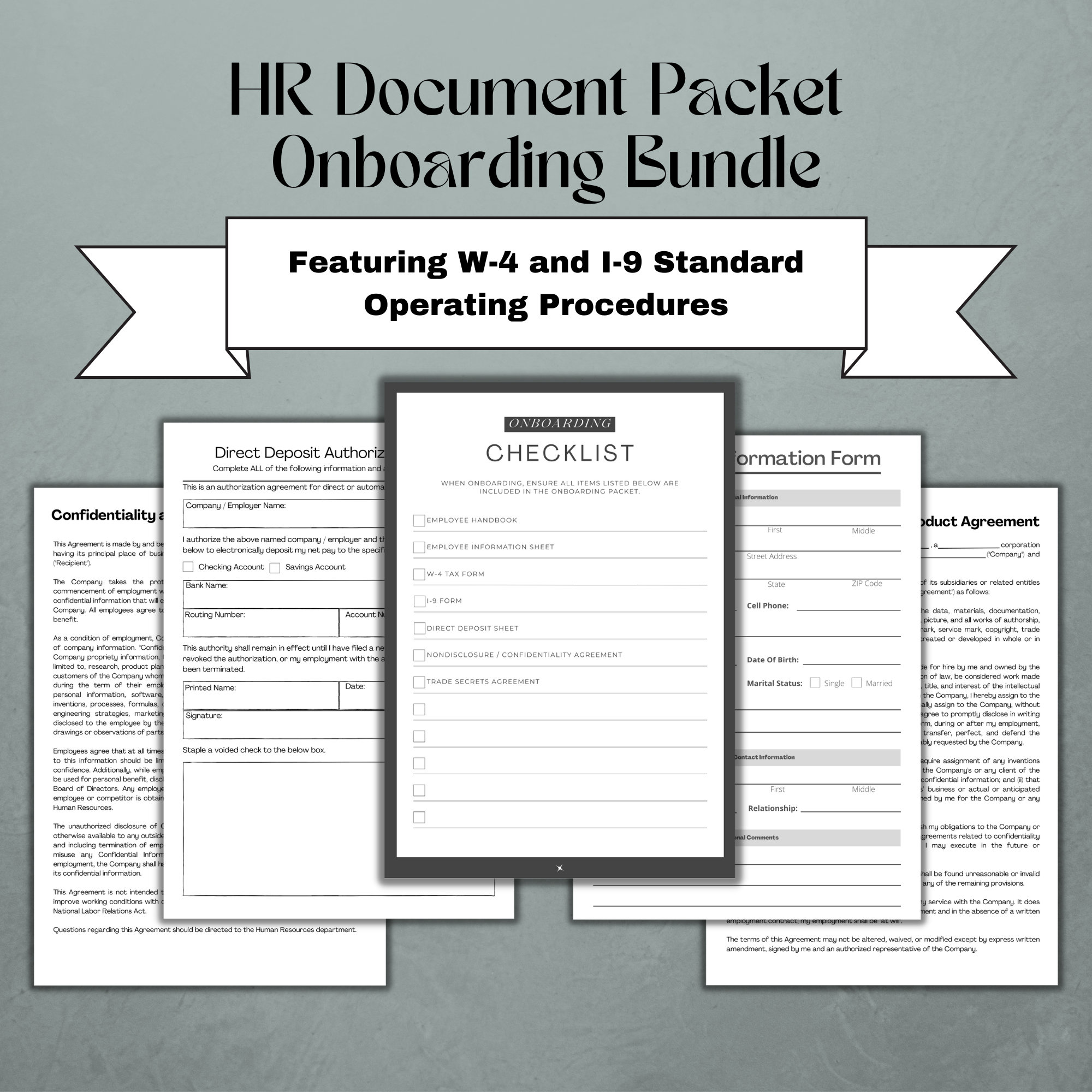 HR Documents - Onboarding Bundle - Etsy