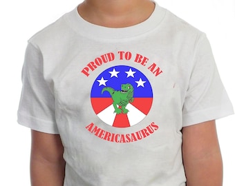 Kids July 4th Dinosaur t-shirt "Americasaurus"