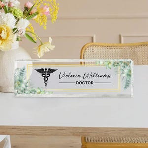 Personalized Doctor Desk Name Plate, Nursing Doctor Gifts, Custom Doctor Office Desk Sign, Office Decor, Future DNP Graduation Gift