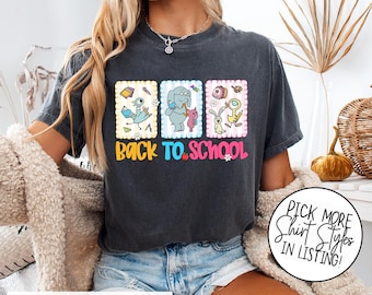 Back To School Elephant And Piggie Comfort Color Tee, Teacher Happy 1st Day Of School T-shirt, Children&#39;s Book Lover Gifts, Teacher Life Tee