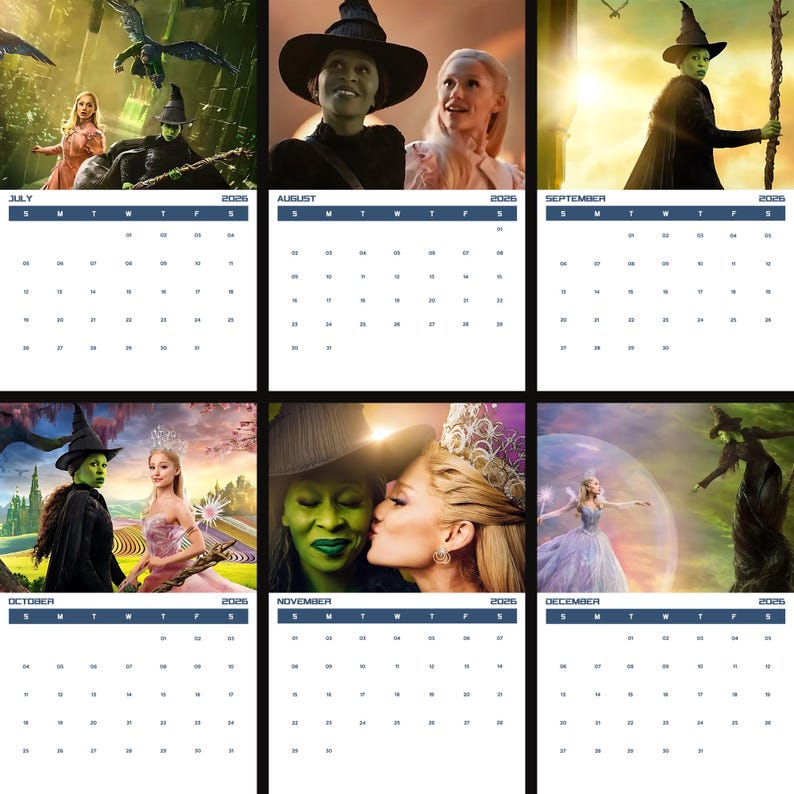 Wicked Kalender 2026, For Good Wicked Wandkalender, Magische ...
