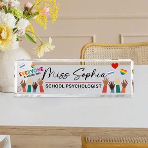 Speech Language Pathologist Desk Name Plate, Speech Therapist Gift, Speech Therapy Room Decor, SLP Gifts Name Sign, New Slp Gift, Grad Gift