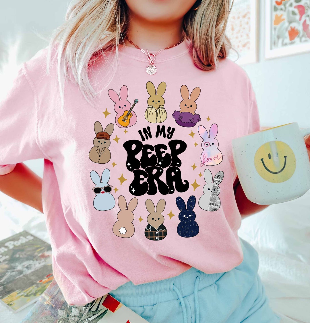 Cool Peeps Shirts T-shirt Funny Easter Bunny Print Women's V