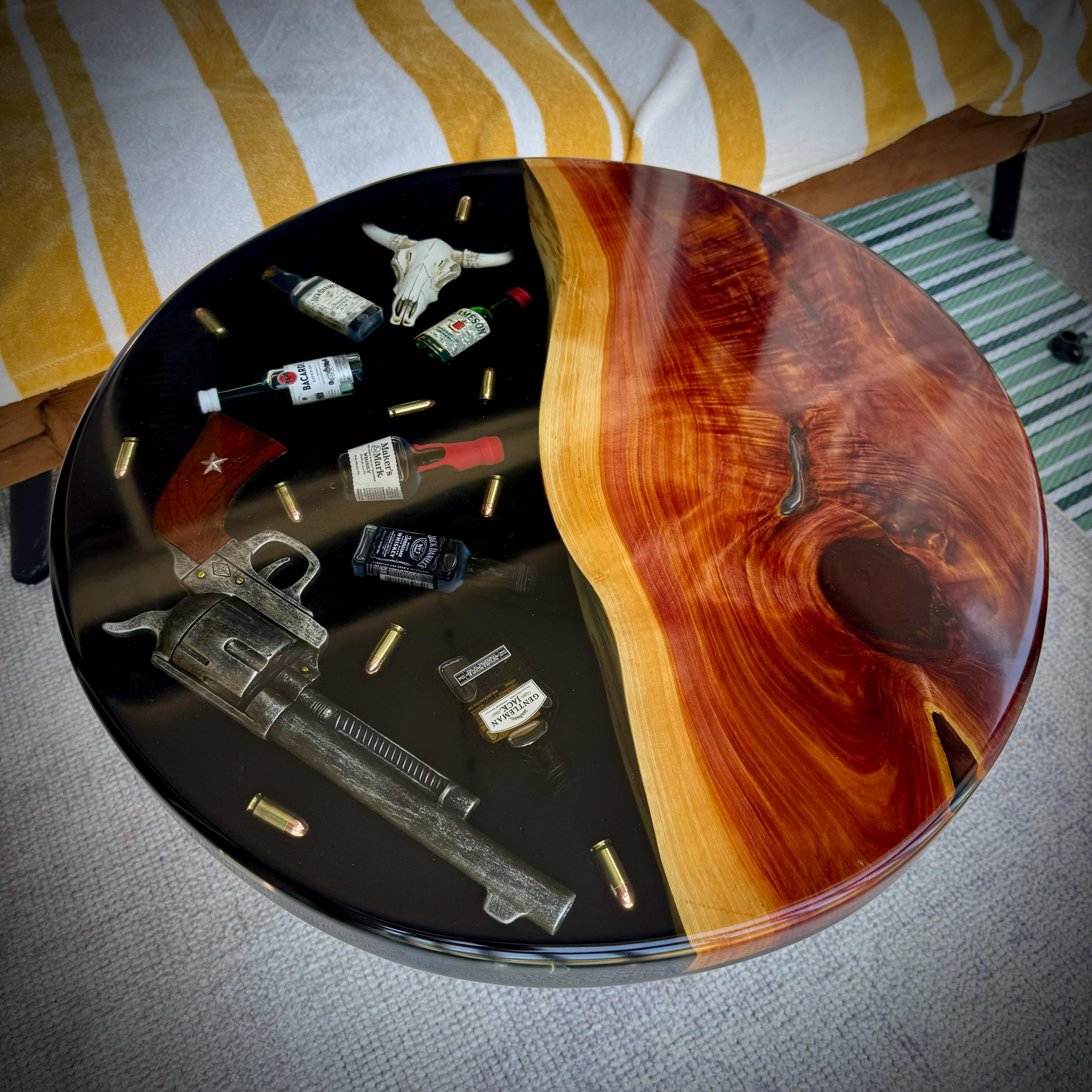 Whiskey Epoxy Table - Etsy
