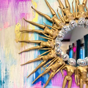 Disco Barbie Golden Sunburst Mirror - Etsy