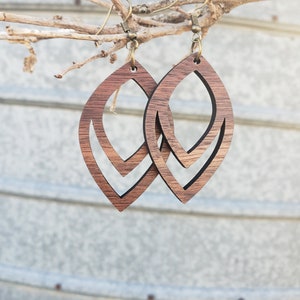 Tulip Wooden Earrings