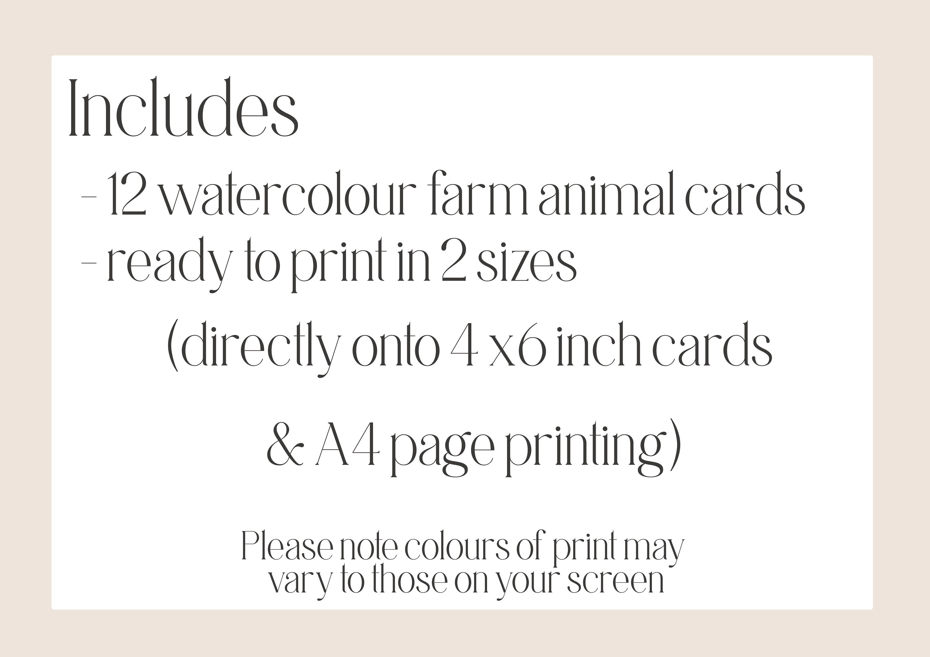 Printable Farm Animal Toob Cards Toob Matching Cards Montessori Cards ...