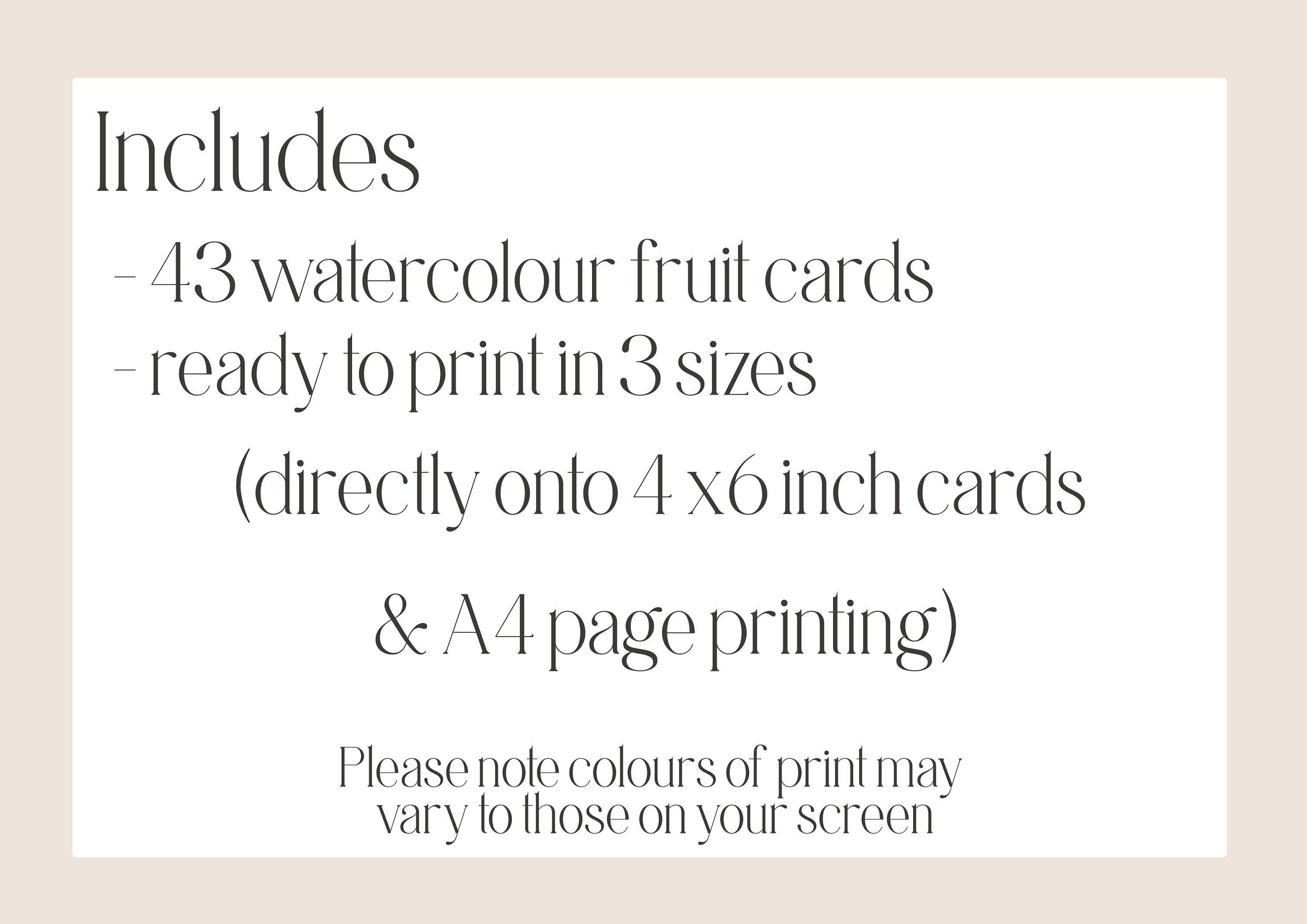 Printable Fruit Card Set | Digital Fruit Prints | Montessori Cards ...