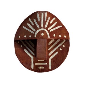 Handcrafted Clay Red Tribal Mask Special Edition