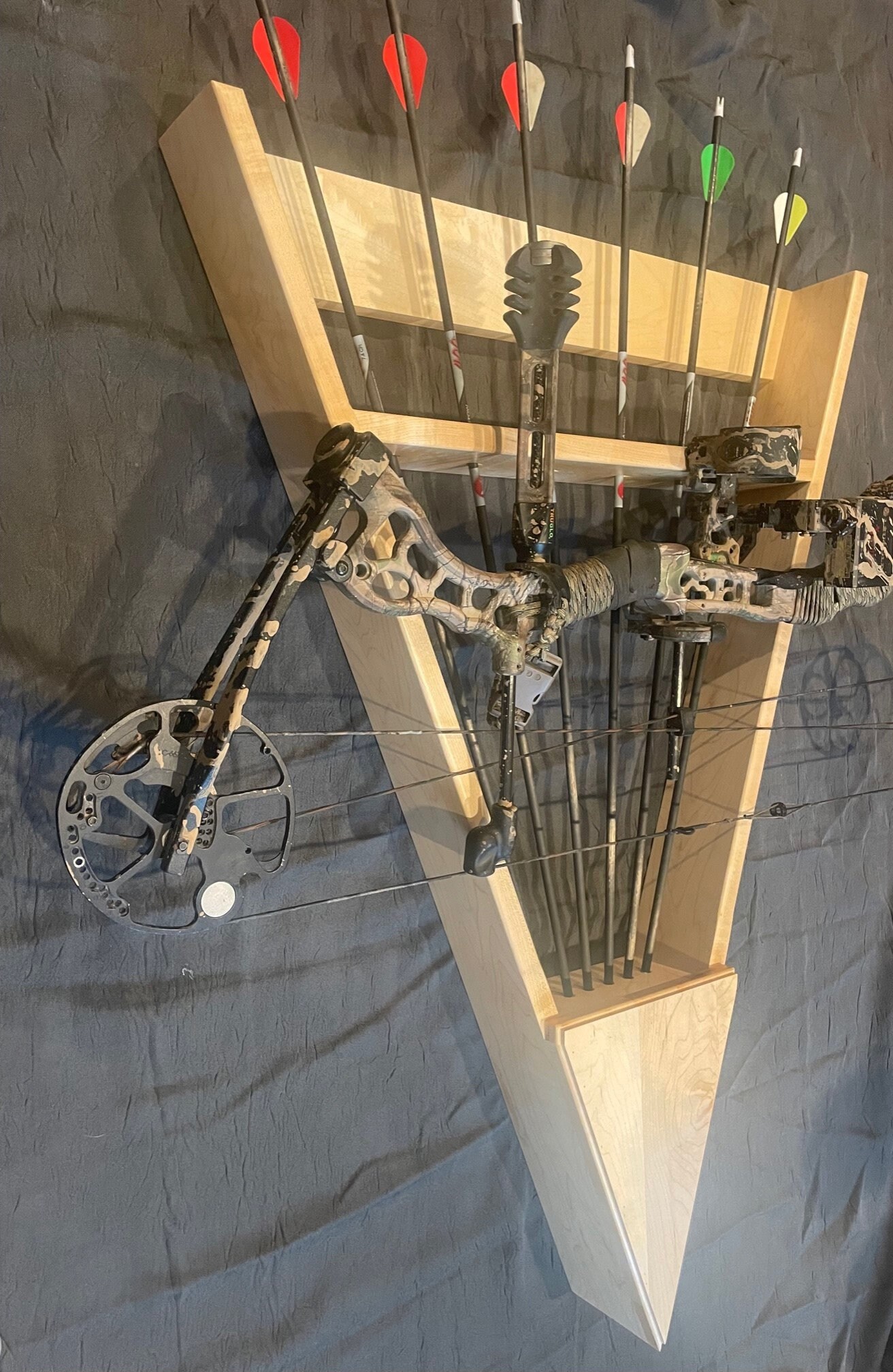 Archers Rack, Bow Rack, Wall Art, Hunters Wall Art, Archers Display