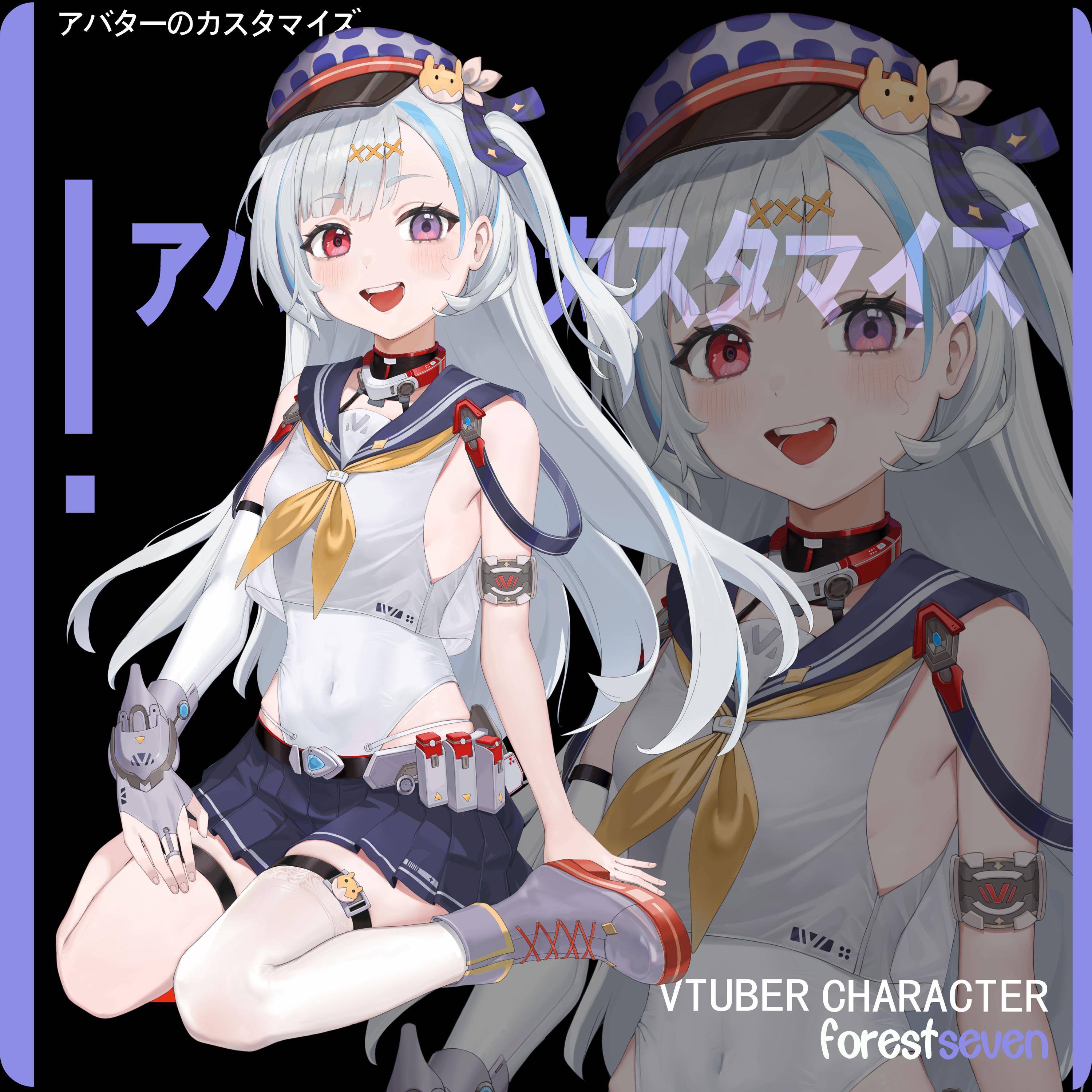 Custom Vtuber Model: Live2D Design, Rigging Commission