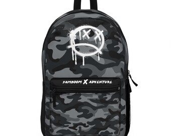 Winter Camo Backpack, Knapsack, Cool Backpack, Bookbag, Work