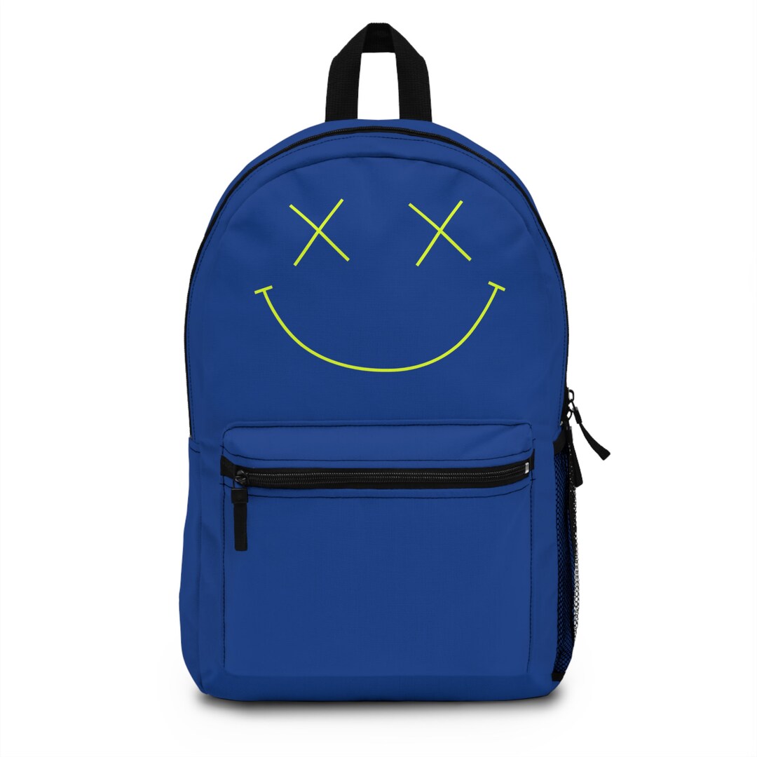 Blue Backpack Emoji Meme Smile Work Bag Use for School and Etsy