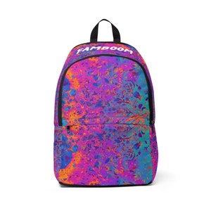 Trendy Backpack | Great for Travel and School | an Aesthetic Trendy Tote Bag | Gym Lovers | with Psychedelic Graffiti Vibes