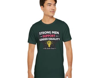 Strong Men Support Gender Equality T-Shirt | Feminist Symbol Tee