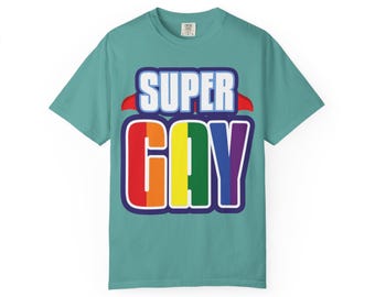 Super Gay rainbow lettering T-Shirt | Pride graphic tee
