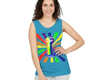 Rainbow Fist Pride Tank Top | Queer As F*ck