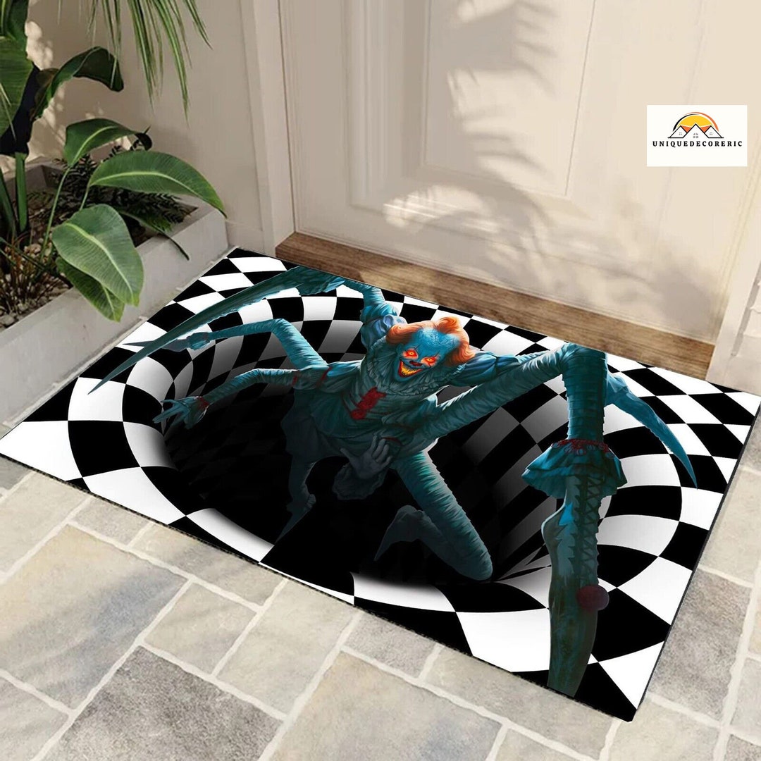 3D Halloween Pennywise Horror Doormat It Pennywise Scary Etsy