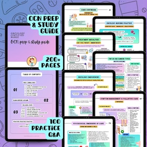 OCN Prep & Study Guide eBook | 200+ pages | oncology certified nurse review