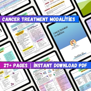 Modalidades de tratamiento del cáncer / PDF / Más de 27 páginas / quimioterapia / enfermería oncológica / preparación para OCN