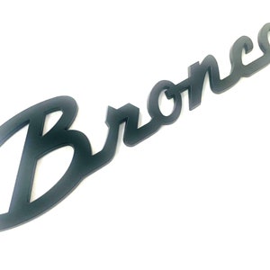 Bronco Matte Black Tailgate Fender Badge Emblem, Universal Fit