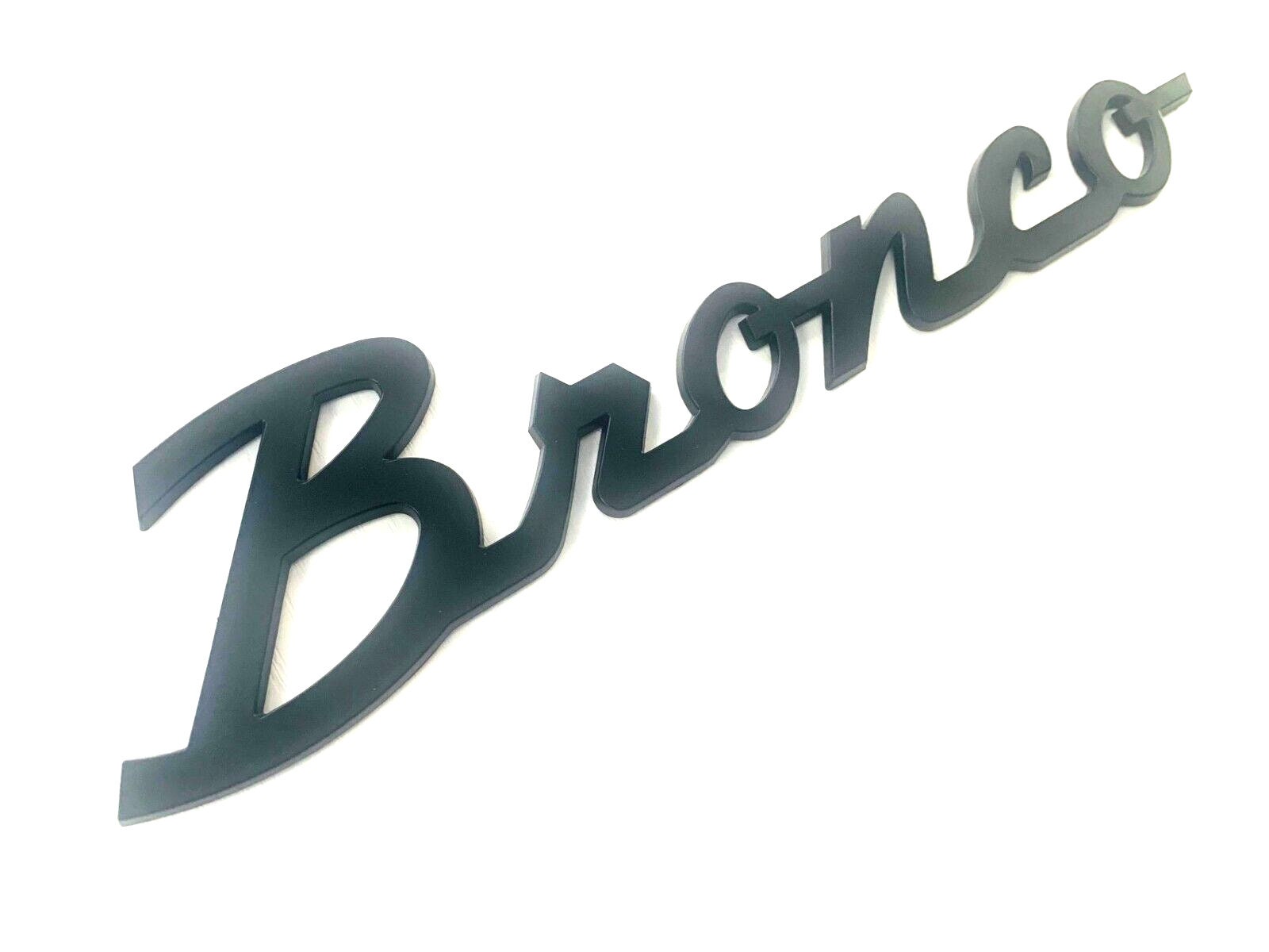 Bronco Matte Black Tailgate Fender Badge Emblem, Universal Fit