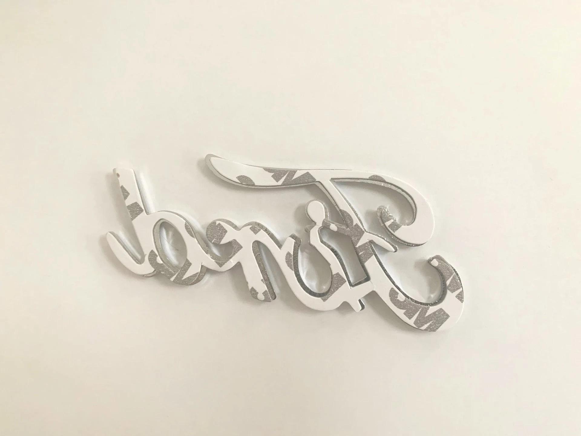 Vintage Script Emblem Badge, Chrome Finish Universal Fit! Same Day ...