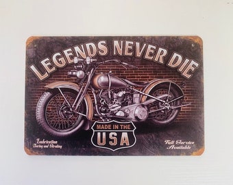 AOOEDM Cartello In Metallo 7 Rules Of Life: Poster Vintage 20x30 Cm Per Casa, Garage, Ufficio, Caverna Dell'uomo, Con Fori Preforati