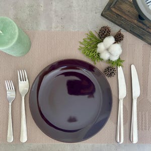 Set 8 Tovagliette In PVC - Antiscivolo, Lavabili, 45x30 Cm, Marrone, Per Cucina E Ufficio - Foto 4