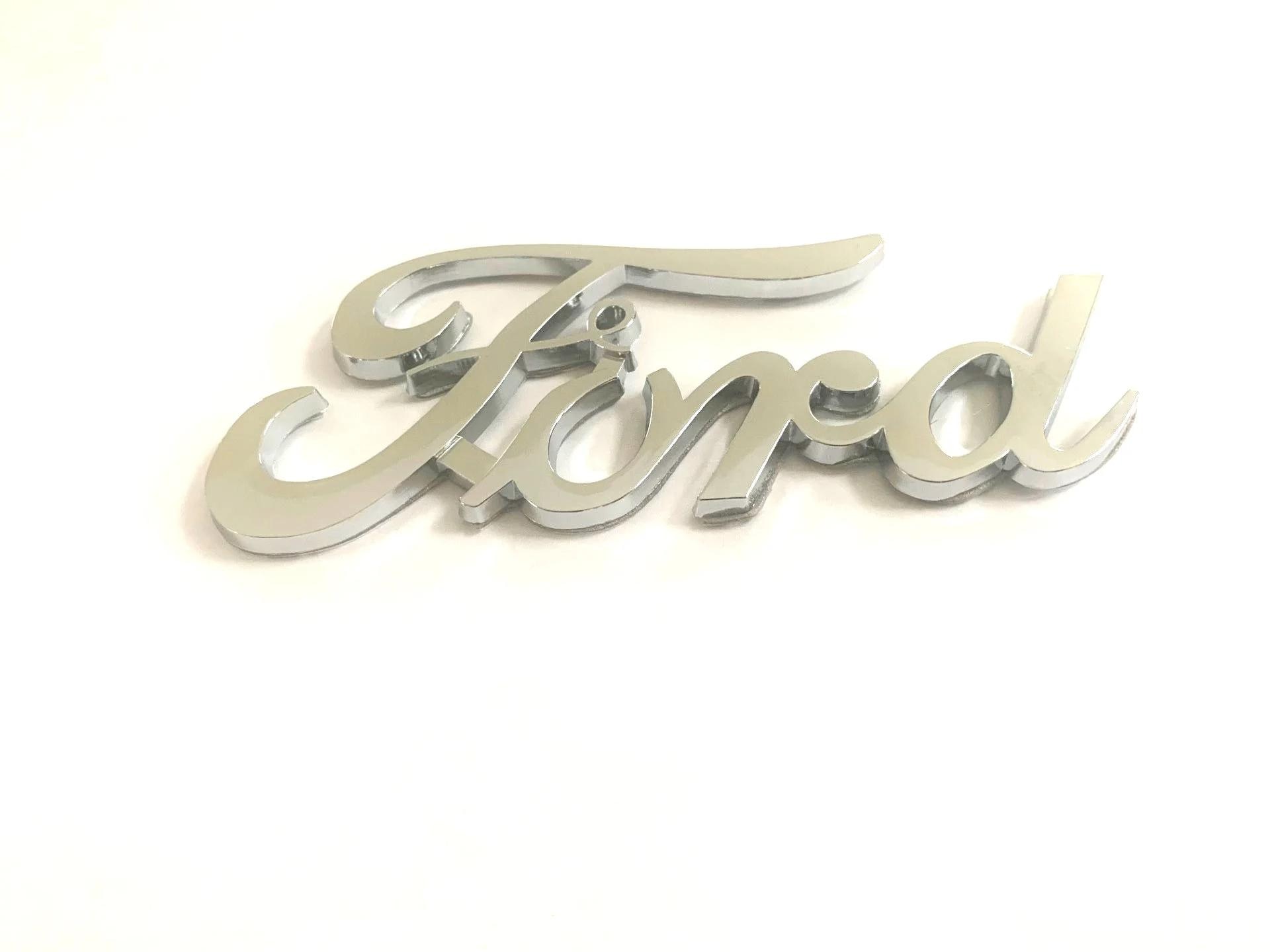 Vintage Script Emblem Badge, Chrome Finish Universal Fit! Same Day ...