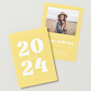 Graduation Invitation Template, Senior Graduate Announcement Template, Modern Graduation Announcement, Graduation Party Template Download
