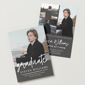 Graduation Invitation Template, Senior Graduate Announcement Template, Modern Graduation Announcement, Graduation Party Template Download